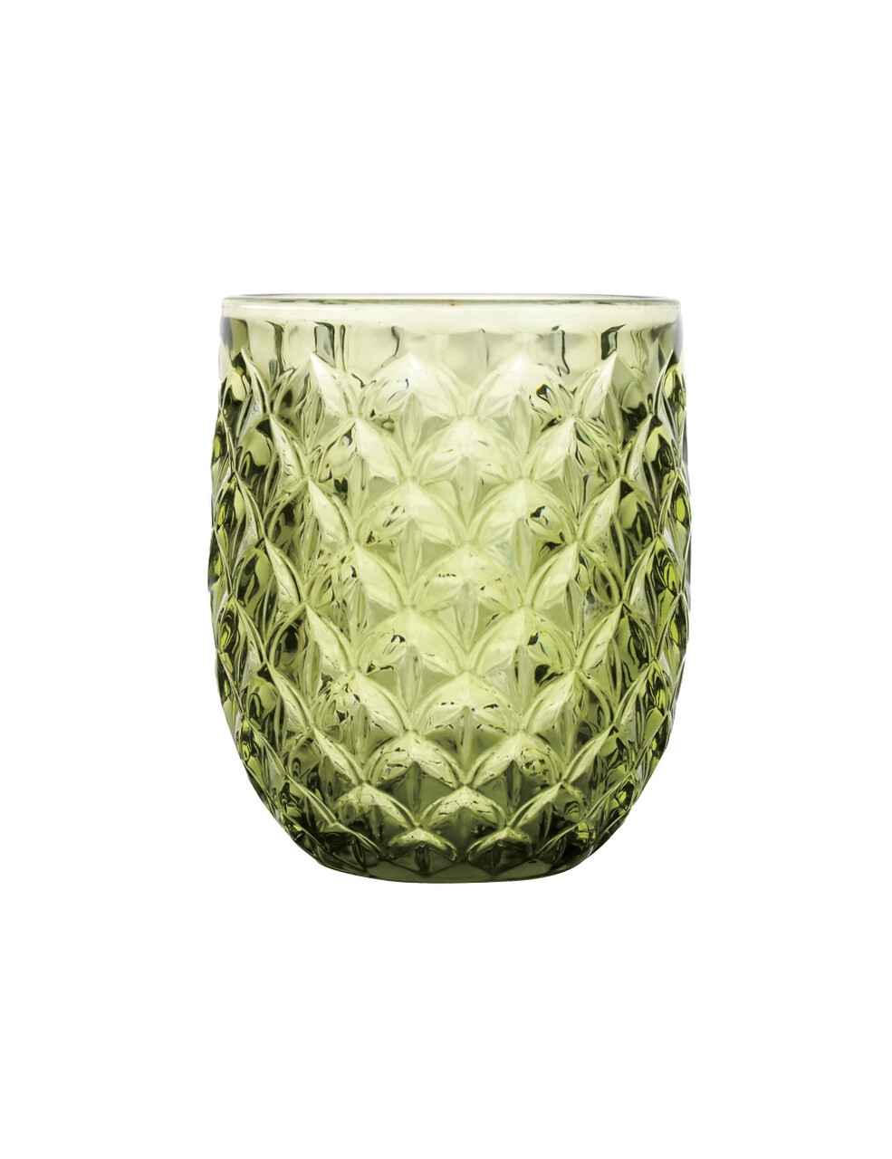 Set 6 pahare, Scudo, Brandani, 8x10 cm, 300 ml, sticla, verde - imagine 3